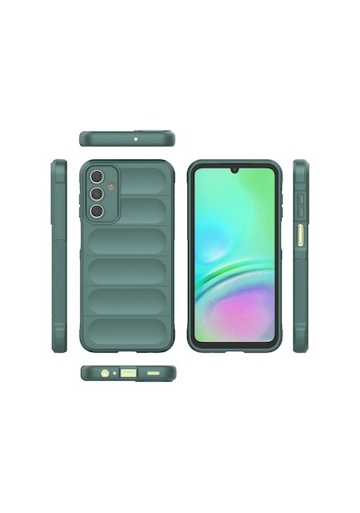 Galaxy Uyumlu A15 Kılıf Kamera Korumalı Esnek Silikon Parmak Şeritli Pazarplus Lacivert