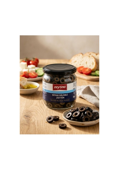 Siyah Dilimli Zeytin 200 Gr Cam Kavanoz