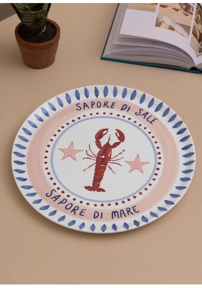 The Mia Itl0003 Italian Summer Servis Tabağı 30 Cm Beyaz