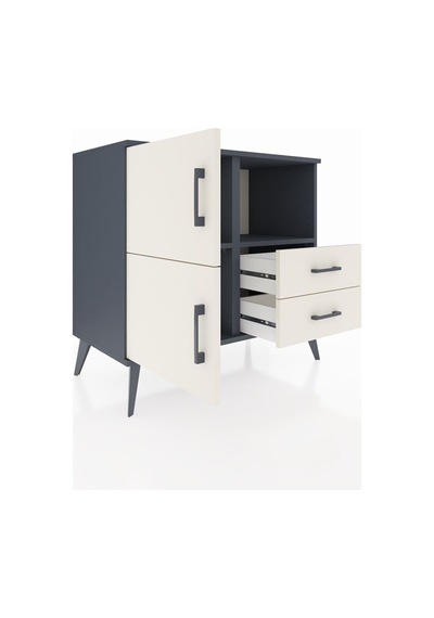Hyperion Şifonyer 2 Raflı 2 Çekmeceli 2 Kapaklı 88x44x80 Antrasit-aytaşı Aytaşı Hyperion Şifonyer 2 Raflı 2 Çekmeceli 2 Kapaklı 88x44x80 Antrasit-aytaşı Aytaşı