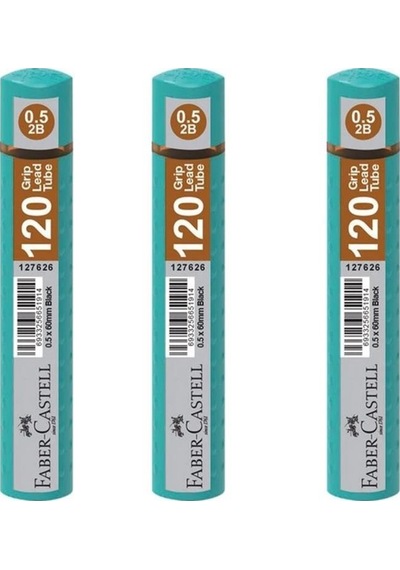 Faber-castell Grip Min 0.5 Mm 120'li Tüp Turkuaz - 3 Adet