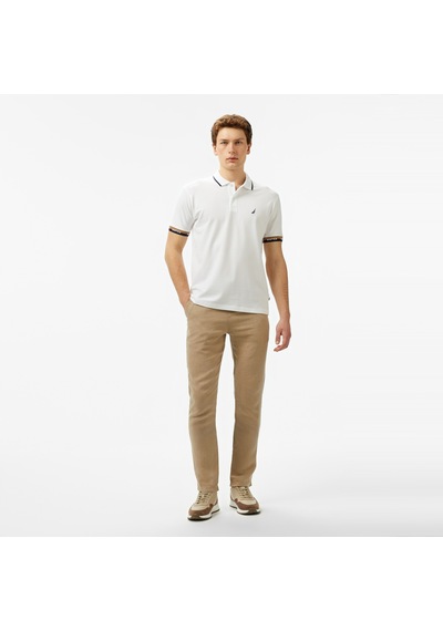 Nautica Erkek Beyaz Classic Fit Polo Düz K55335t Beyaz