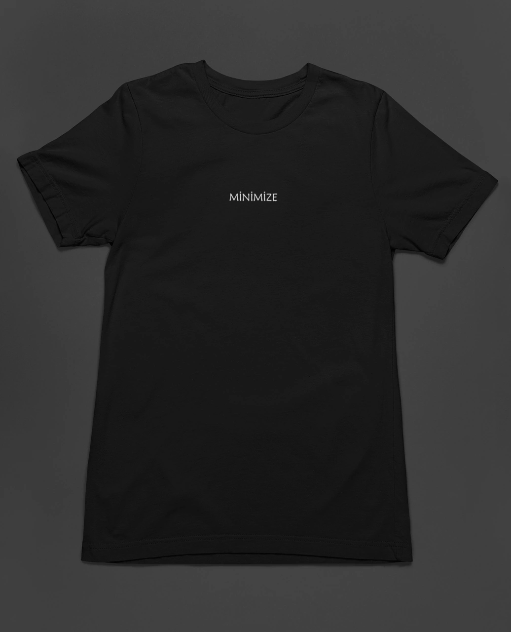 Bumeta Minimize Unisex Tişört T-shirt Siyah