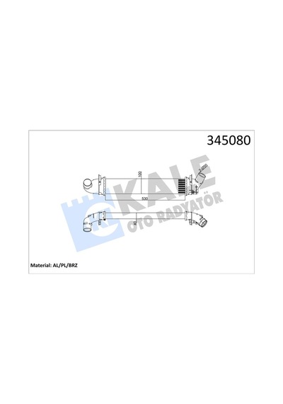 Kale 345080 Turbo Radyatörü Intercooler - Dacia Logan 2005-2008 1.5 Dci Dizel 6001548727