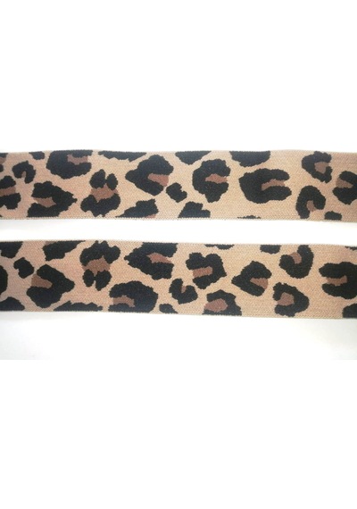 Lastik Üzeri Leopar Desenli  3.5 CM 3 Metre Paça Kol Ve Don Lastiği 1 Paket 3 M