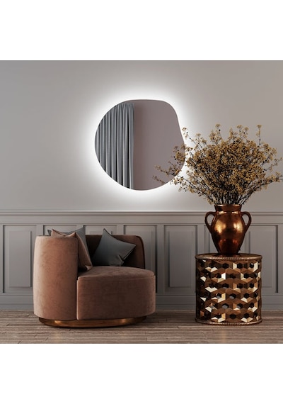 96x96 Cm Soft Kare Form Dimmable Dokunmatik Led Ayna - 6500k Beyaz Işık Beyaz