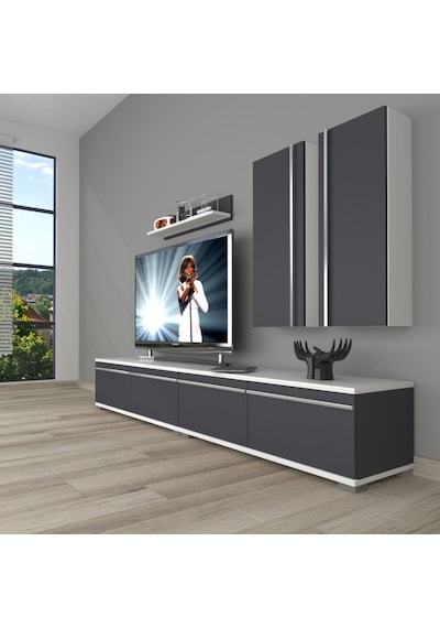 Decoraktiv Eko 5200t Mdf Tv Ünitesi Tv Sehpası - Beyaz Antrasit Beyaz - Antrasit Decoraktiv Eko 5200t Mdf Tv Ünitesi Tv Sehpası - Beyaz Antrasit Beyaz - Antrasit