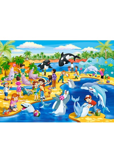 Castorland 60 Parça Çocuk Puzzle Yunus Balığı Akvaryumu
