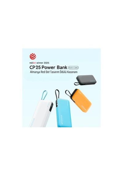 Cuktech 25 Powerbank 20000 Mah 55 W Pd3.0 Hızlı Şarj 2 Port Type-C + Usb-A Taşınabilir Şarj Cihazı