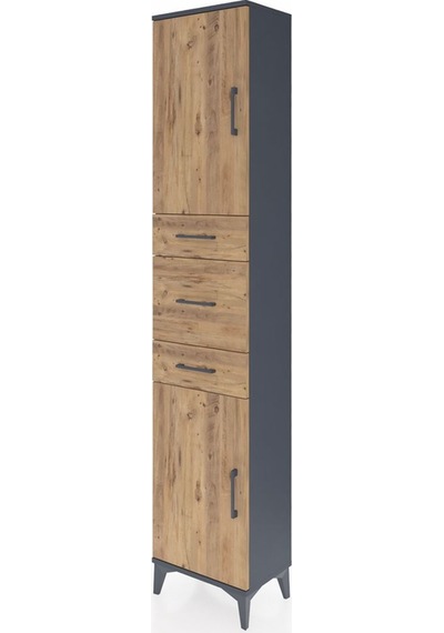 Arges Dolap 3 Raflı 3 Çekmeceli 2 Kapaklı 44x30x221 Antrasit-çam Antrasit Arges Dolap 3 Raflı 3 Çekmeceli 2 Kapaklı 44x30x221 Antrasit-çam Antrasit