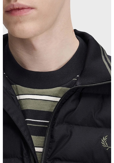 Fred Perry Regular Fit İçi Dolgulu Çift Fermuarlı Mont Unisex Mont J1309 184 Siyah