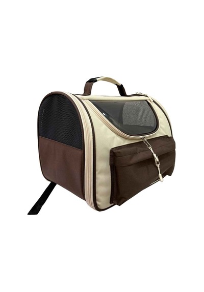 Pet Pretty Kedi Köpek İçin Taşıma Çantası Space Model Backpak Kahverengi 36x30x30 Cm