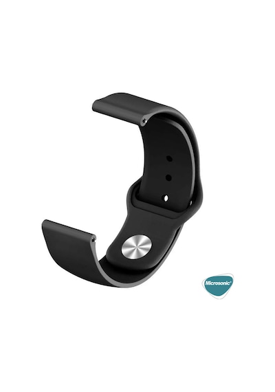 Microsonic Samsung Uyumlu Galaxy Watch 3 45Mm Silicone Sport Band Gri