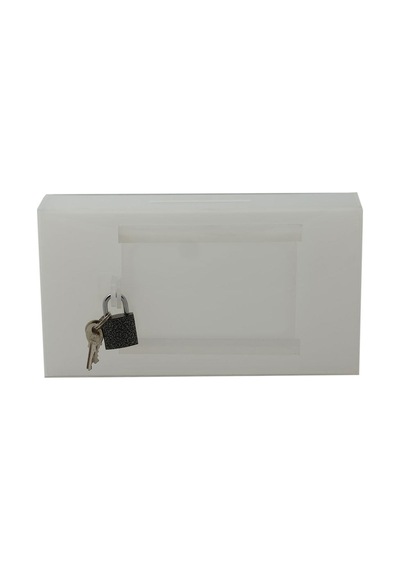 Tipbox - Bahşiş Kutusu Buz Beyaz - 20x13xh12cm