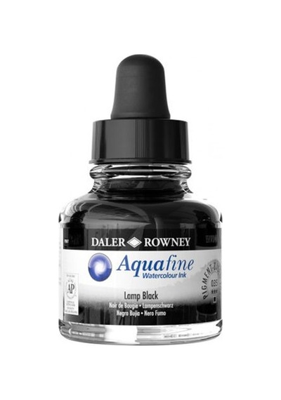 Dr Aquafine Watercolour Ink 29.5Ml 035 Lamp Black