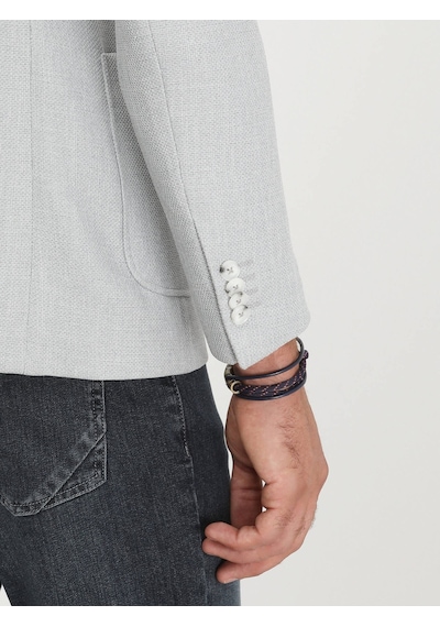 Kip Gri Düz Modern Fit Ceket 001