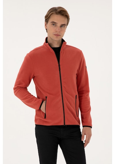U.S. Polo Assn. Erkek Regular Fit Gül Kurusu Polar Örme Hırka 50313779-VR026