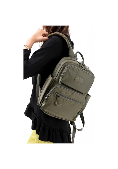Baginn Unisex Sırt Çantası Paraşüt Kumaş Hafif Çok Cepli Yağmur İtici Kumaş 34 24 Cm 571 Collection Haki