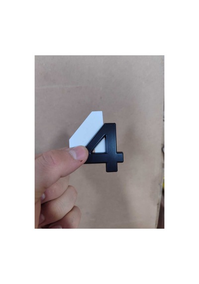 Yapışkanlı Kapı Numarası Kapı No Siyah Küçük Boy 50 Mm 5cm Siyah Renk Numaralar 1 Adet 4 4