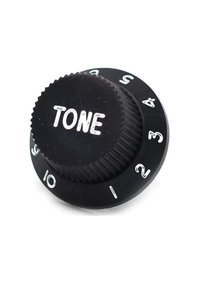 Elektro Gitar Potans Düğme Başlığı Pot Düğmesi Ton + Ses 3'lü Siyah/beyaz