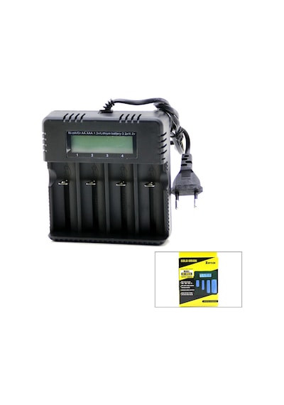 4lü Pil Şarj Aleti 3000ma 4.2v Fişli Ac 100-240v Etc - 26650 - 18650 - 16340 Bx40