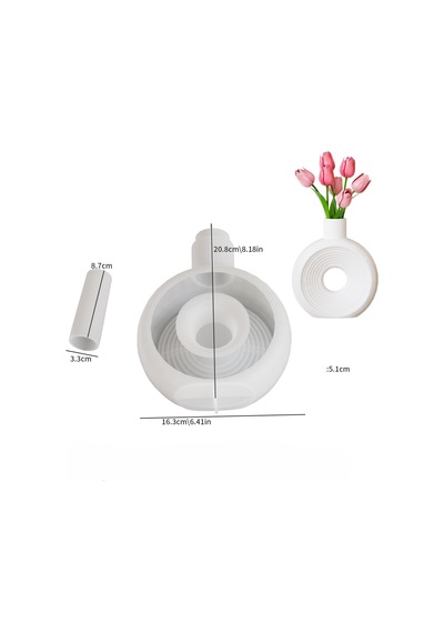 Silikon Kalıp Taş Tozu İthal Dekoratif Büyük Boy Vazo Kalıbı Hb330-0184