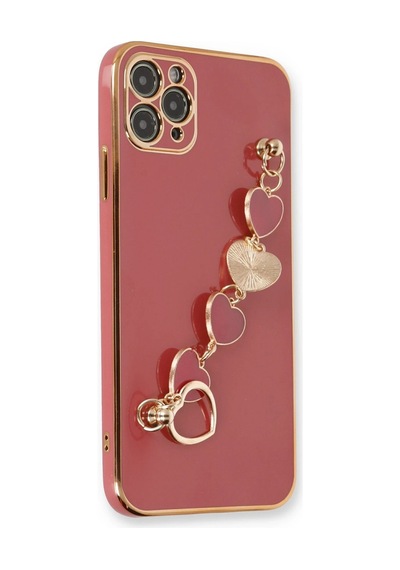 Newface - 764 - iPhone Uyumlu 11 Pro Max Kılıf Esila Silikon - Csmo-tex - - Kırmızı