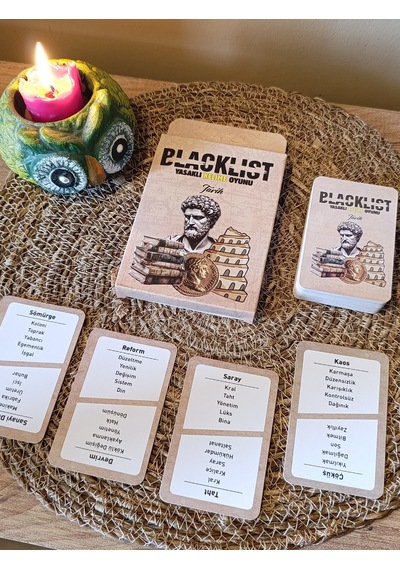 Blacklist Yasaklı Kelime Oyunu Tarih Kese Hediyeli 50 Kart Eğlenceli & Öğretici Grup Oyunu