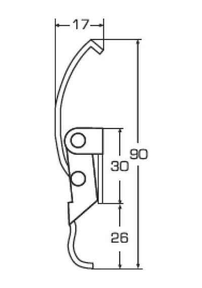 90Mm. Paslanmaz Kancalı Mandallı Kilit