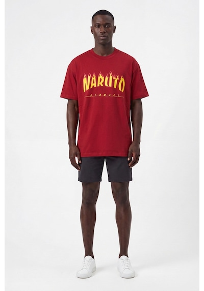 Blow Up Future Gen Naruto Oversize Erkek T-shirt 141424 Kırmızı