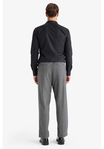 Defacto Pantolon Relax Fit Beli Bağcıklı Cepli Basic Düz Düz Paça B7336AX23WNAR162 Antrasit