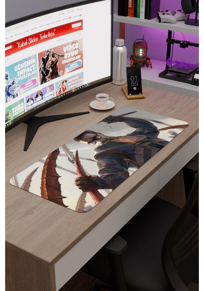Half Life Kaymaz Dikişli Kauçuk Oyuncu Mousepad V3 - 70x30 Xl Gaming Mouse Pad Fare Altlığı