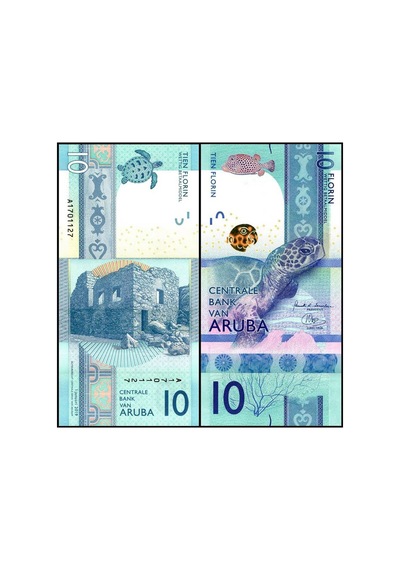 Aruba 2019 Yılı 10 Florin Yabancı Kağıt Para Çil Unc Koleksiyon Para