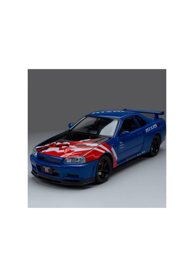 Nissan Skyline Gt-r R34 Nismo Edition Mavi 1/24 Model Araba
