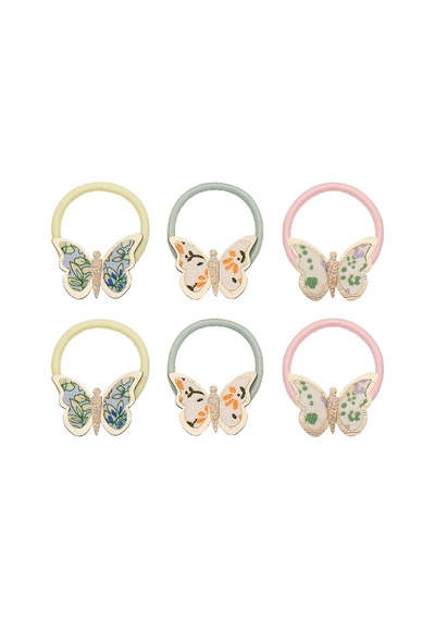 Mimi & Lula Floral Butterfly Mini 6'lı Lastik Toka Çok Renkli