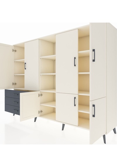 Hyperion Dolap 11 Raflı 3 Çekmeceli 7 Kapaklı 220x44x163 Aytaşı-a Aytaşı-aytaşı/antrasit Hyperion Dolap 11 Raflı 3 Çekmeceli 7 Kapaklı 220x44x163 Aytaşı-a Aytaşı-aytaşı/antrasit