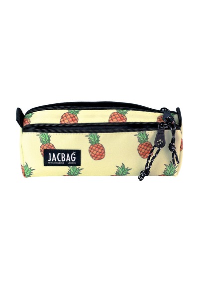 Jacbag Dual Prıme-çift Bölmeli Üçgen Tip Kalem Kutusu Dual Prime-ananas renkli
