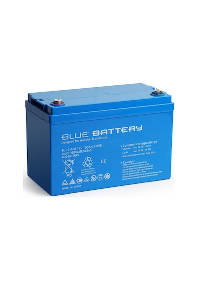 Blue Battery 12 V 100 Amper Bakımsız Kuru Akü Ups Aküsü