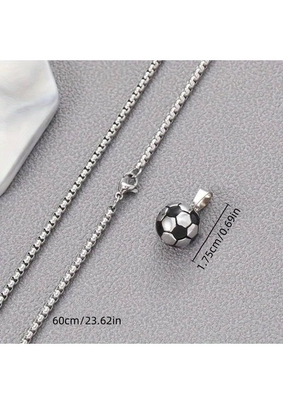 Futbol Topu Futbolcu Hediyelik Erkek Kolye 316l Paslanmaz Çelik