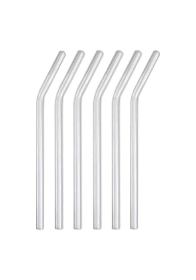1 Adet Kokteyl Sunum Pipeti Cam Pipet Isıya Dayanıklı Eğimli 20cm Şeffaf Cam Pipet Tekli