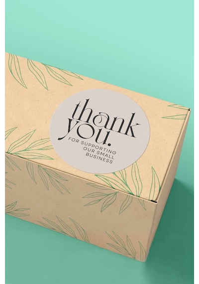 Small Business Thank You Sticker 3x3cm St2182 Çok Renkli
