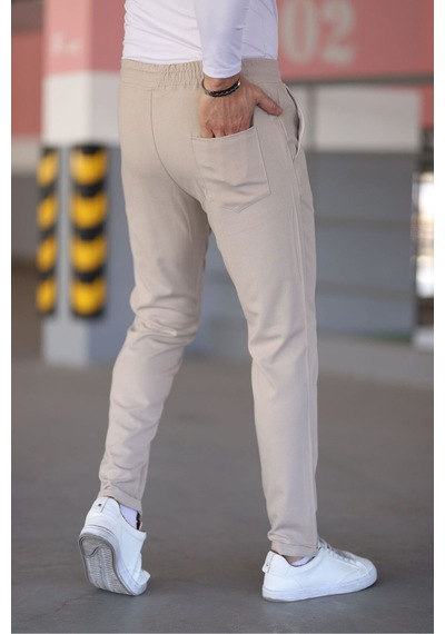 Bürke Erkek Krem Renk Beli Lastikli Bağcıklı Esnek Fitted Jogger Pantolon Kumaş Pantolon Bürke Erkek Krem Renk Beli Lastikli Bağcıklı Esnek Fitted Jogger Pantolon Kumaş Pantolon