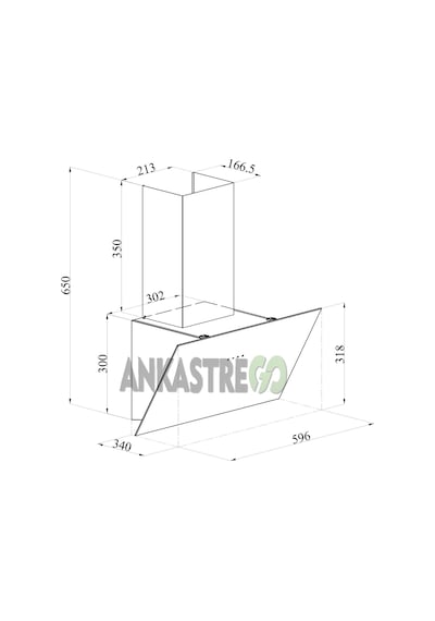 Silverline 3481 Flam 60 CM Duvar Tipi Davlumbaz