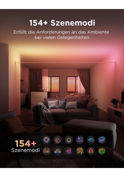 Skyline Kitli Govee Led Şerit, Düşük Doygunluğa Sahip Rgbwwıc Led Şerit Renkli Aydınlatma, Matter, Alexa Ve Google İle Uyumlu, 154+ Sahne, Bölümlü Renk Kontrolü, Kayan Duvara Montaj, 4 M Siyah Skyline Kitli Govee Led Şerit, Düşük Doygunluğa Sahip Rgbwwıc Led Şerit Renkli Aydınlatma, Matter, Alexa Ve Google İle Uyumlu, 154+ Sahne, Bölümlü Renk Kontrolü, Kayan Duvara Montaj, 4 M Siyah