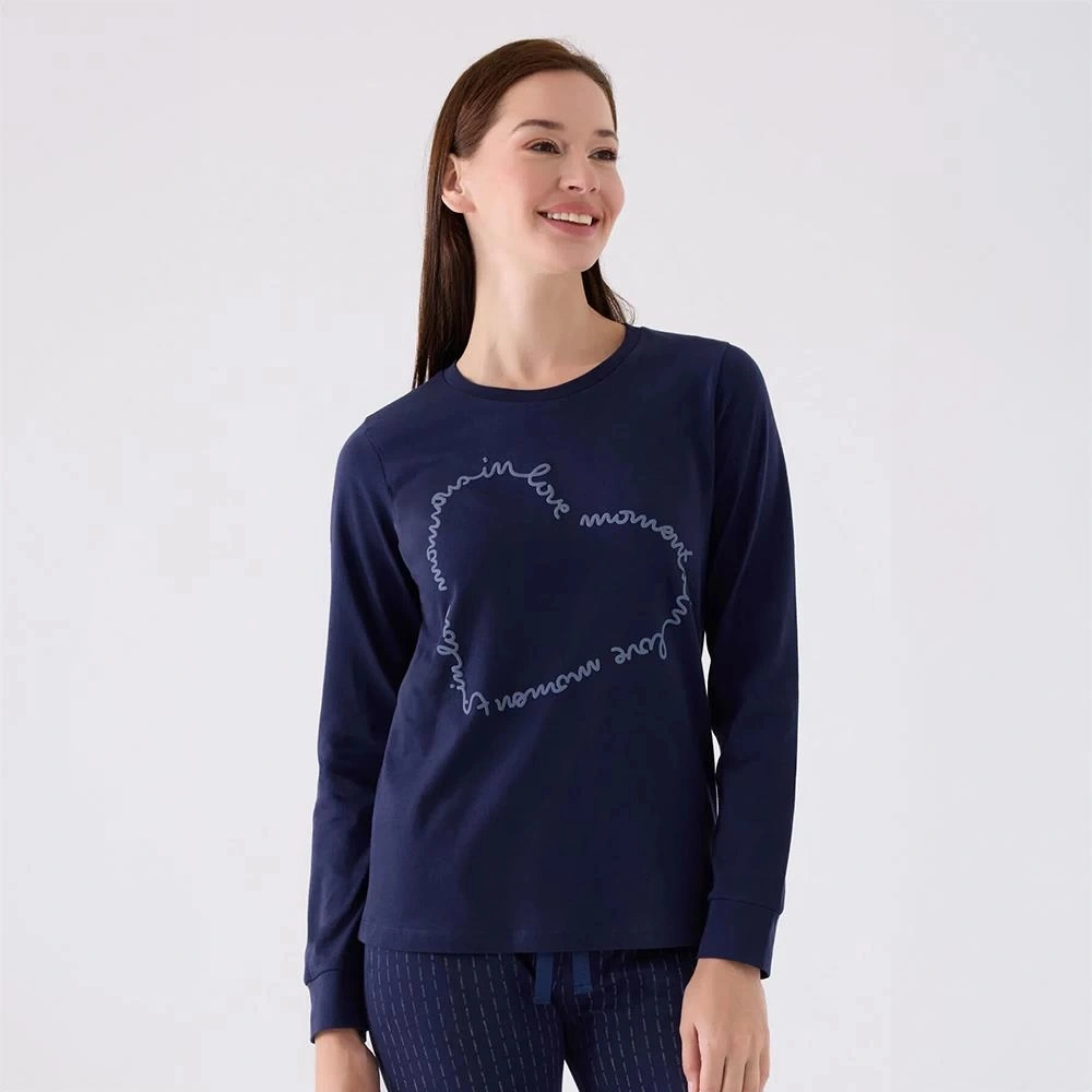 Arnetta Ar3050s Kadın Yetişkin Kışlık Pijama Takımı Lacivert