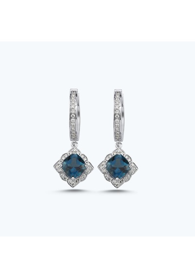 Altınbaş Pırlanta London Blue Topaz Küpe Pehl003lb14k-2