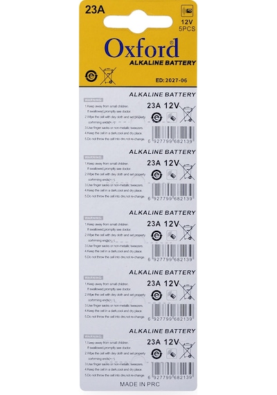 Oxford 23A MN23 V23A V23GA 12 Volt Alkalin Pil 5’li Paket