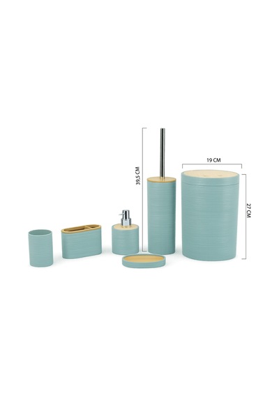 Vıchy Banyo Seti Vıchy-7229 6 Prç Morandi Blue X12 Mavi