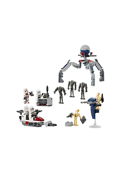 LEGO® Star Wars™ Klon Trooper ve Savaş Droidi Savaş Paketi Seti 75372-7+ Yaratıcı Oyuncak Yapım Seti - 215 Parça