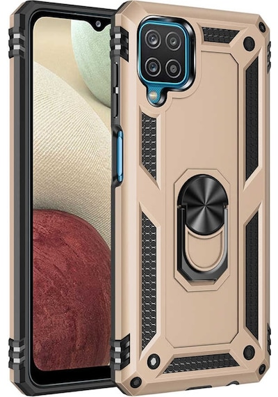 Galaxy M22 Kılıf Zore Vega Yüzüklü Standlı Zırh Kılıf
